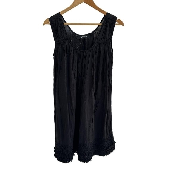 ズッカ ZUCCA サイズM - 黒 レディース ノースリーブ/ミニ 美品 ワンピース拍卖