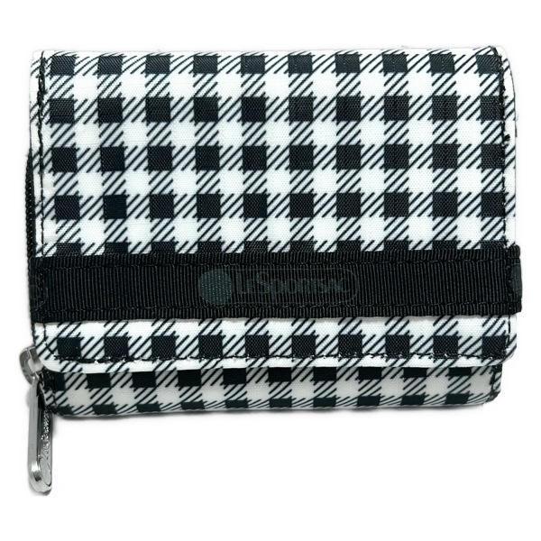 レスポートサック LESPORTSAC 3つ折り財布/ミニ/コンパクト - 白×黒 ギンガムチェック 美品 財布拍卖