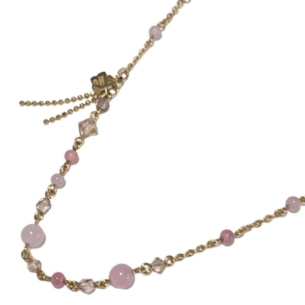 アナスイ ANNA SUI チョーカー - ピンクゴールド×ライトピンク×マルチ バタフライ(蝶) アクセサリー(首)拍卖