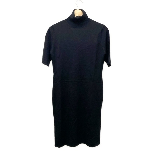 カルバンクライン CalvinKlein サイズM - 黒 レディース タートルネック/半袖/ひざ丈/ニット ワンピース拍卖