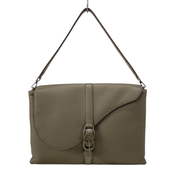 ディオール/クリスチャンディオール DIOR/ChristianDior ショルダーバッグ ディオール ピロー レザー カーキ サンプル品 美品 バッグ拍卖