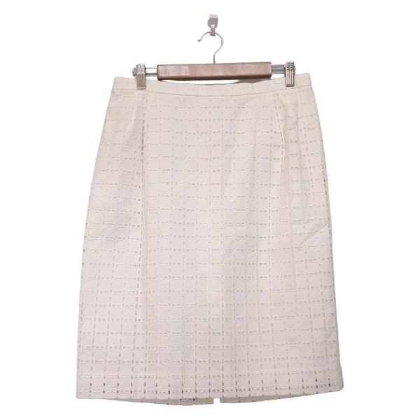 ユキトリイ YUKITORII スカート サイズ44 L - 白 レディース ひざ丈/パンチング ボトムス拍卖