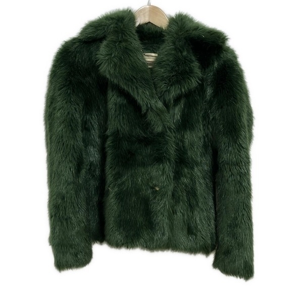 マイケルコース MICHAEL KORS サイズXXS XS - グリーン レディース 長袖/フェイクファー/ショート丈/冬 美品 コート拍卖