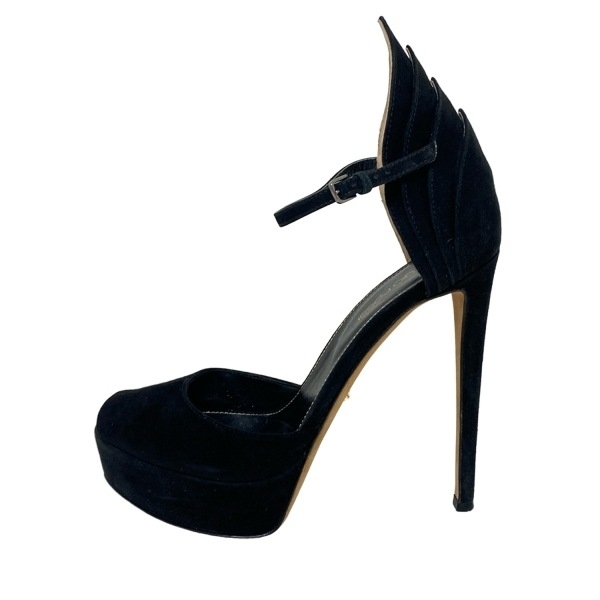 セルジオロッシ sergio rossi パンプス 36 1/2 - 黒 レディース オープントゥ 靴拍卖