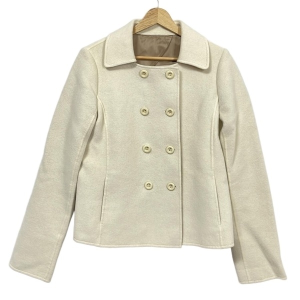 ハロッズ HARRODS サイズ3 L - アイボリー レディース 長袖/ショート丈/冬 コート拍卖