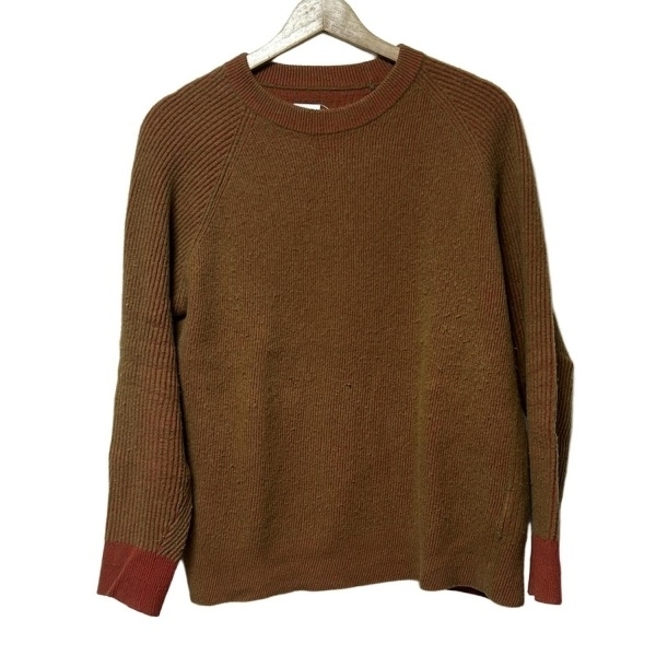 ポールスミス PaulSmith 長袖セーター/ニット サイズM - ブラウン×レッド メンズ ストライプ トップス拍卖