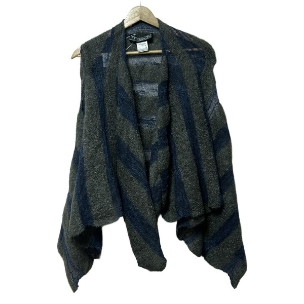 エムアンドキョウコ M.&KYOKO(Masaki&Kyoko) ノースリーブカットソー サイズF - ダークグレー×ダークネイビー レディース トップス拍卖