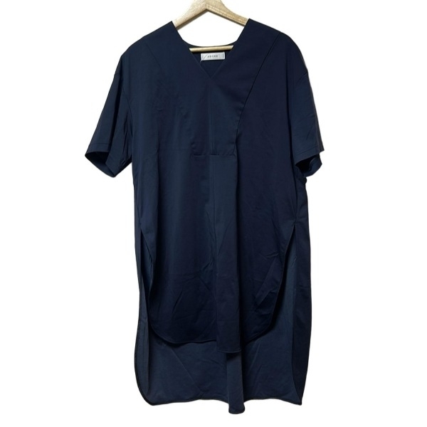 アドーア ADORE チュニック サイズ38 M 531-4260614 ハイブリッドポンチカットソー ダークネイビー レディース 半袖/オーバーサイズ拍卖