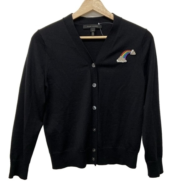 マークジェイコブス MARC JACOBS カーディガン サイズS/P S - 黒×グレー×マルチ レディース 長袖 美品 トップス拍卖