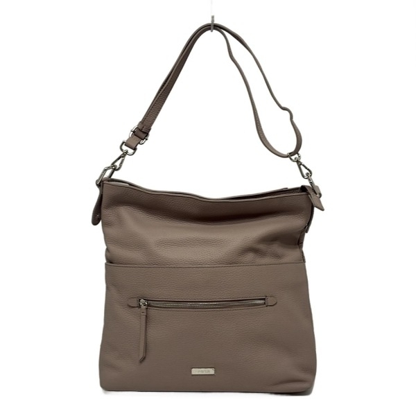 バルコス BARCOS ショルダーバッグ - レザー グレーベージュ ストラップ着脱可/斜めがけ バッグ拍卖