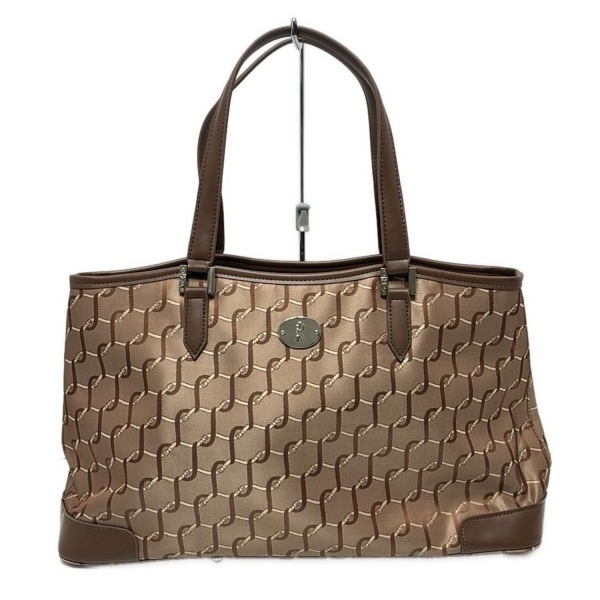 ロベルタ ディ カメリーノ Roberta di camerino トートバッグ - レザー ピンクベージュ×ブラウン 美品 バッグ拍卖