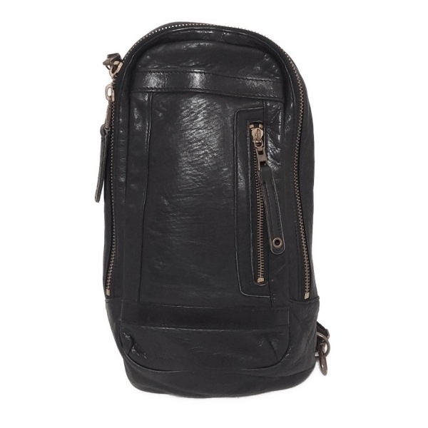 マスターピース MASTER-PIECE ワンショルダーバッグ/ボディバッグ - レザー 黒 バッグ拍卖