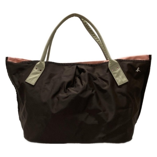 アニエスベー agnes b トートバッグ - ダークブラウン×ライトピンク×アイボリー VOYAGE バッグ拍卖