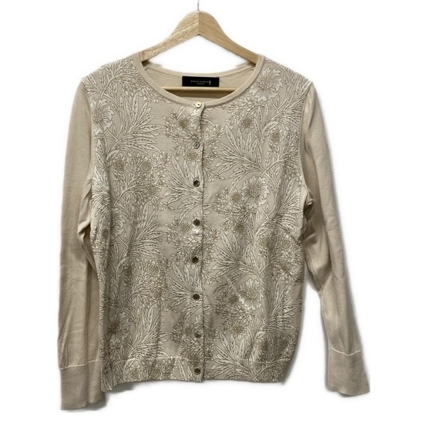 マッキントッシュ MACKINTOSH カーディガン サイズ44 L 黒×白 レディース ラメ/スター 美品 トップス拍卖