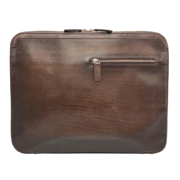 ベルルッティ berluti クラッチバッグ レザー ダークブラウン ポケット多数 バッグ拍卖