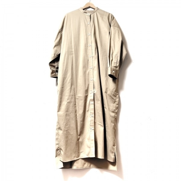 ノーク N.O.R.C サイズ3 L - ベージュ レディース レギュラーカラー/長袖/ロング/シャツワンピ ワンピース拍卖