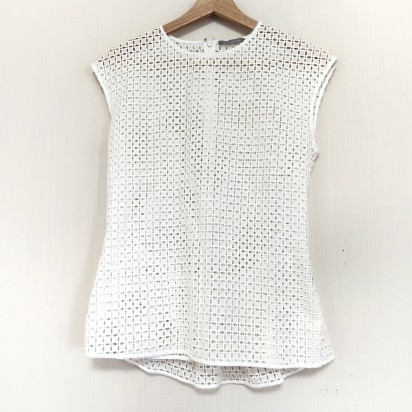 セオリーリュクス theory luxe ノースリーブカットソー サイズ38 M - 白 レディース クルーネック/パンチングレース トップス拍卖