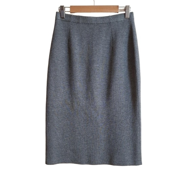 ダーマコレクション DAMAcollection スカート サイズM - グレー レディース ひざ丈/カシミヤ/シルク/ニット/ウエストゴム ボトムス拍卖