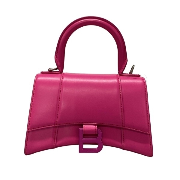 バレンシアガ BALENCIAGA ハンドバッグ 592833 アワーグラス XS レザー ピンク バッグ拍卖