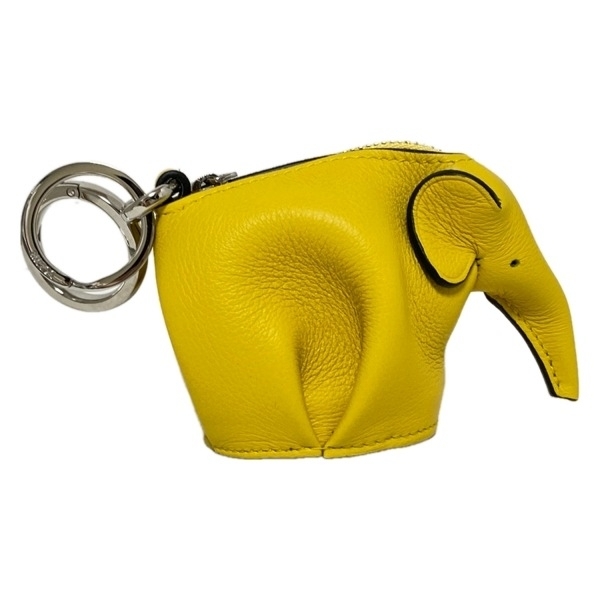 ロエベ LOEWE コインケース C880N96X01 エレファントコインパース レザー イエロー 美品 財布拍卖
