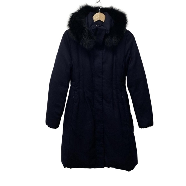 アナイ ANAYI ダウンコート サイズ36 S - ネイビー レディース 長袖/秋/冬 美品 コート拍卖
