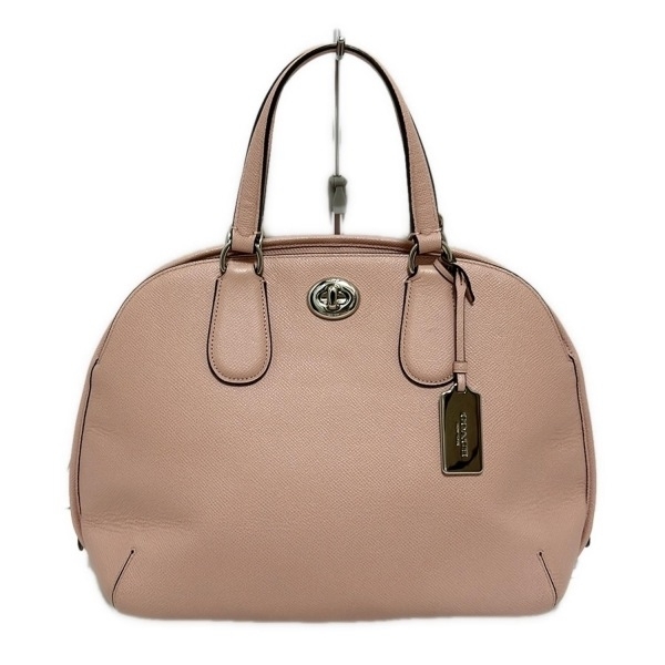 コーチ COACH ハンドバッグ 34939 プリンスストリートサッチェルクロスグレイン レザー ライトピンク バッグ拍卖