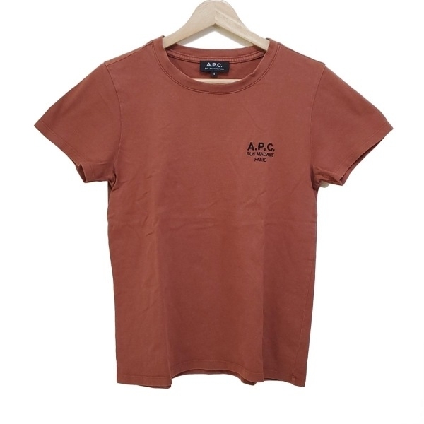 アーペーセー A.P.C. 半袖Tシャツ サイズS - ブラウン×黒 レディース クルーネック トップス拍卖