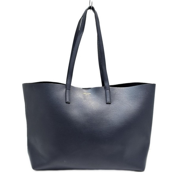 サンローランパリ SAINT LAURENT PARIS トートバッグ 394195 ショッピングトート レザー ダークネイビー バッグ拍卖