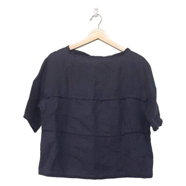 49アベニュージュンコシマダ 49av.Junko Shimada 半袖カットソー サイズ38 M - ネイビー レディース クルーネック/麻 美品 トップス拍卖