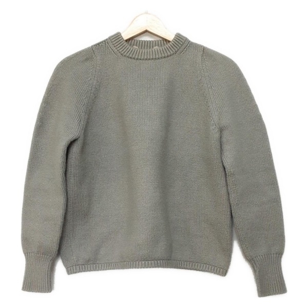 ミナペルホネン mina perhonen (mina) 長袖セーター/ニット サイズ38 M - グレー レディース クルーネック 美品 トップス拍卖