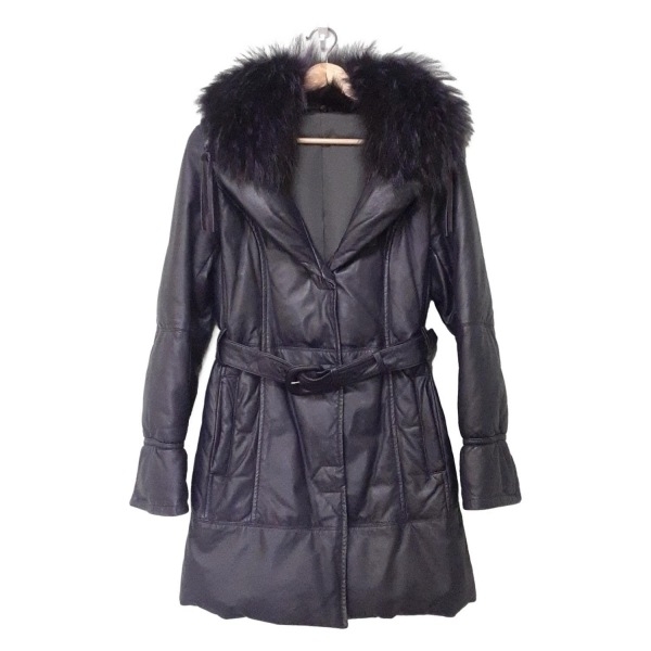 アルチザン ARTISAN ダウンコート サイズ9 M - パープル レディース 長袖/レザー/ファー着脱可/冬 コート拍卖