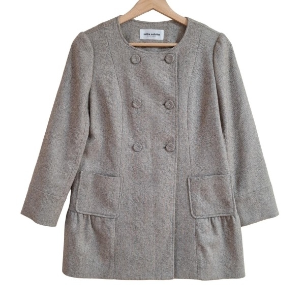 ミラショーン mila schon サイズ42 M - グレー×ライトブラウン×黒 レディース 長袖/春/秋 コート拍卖
