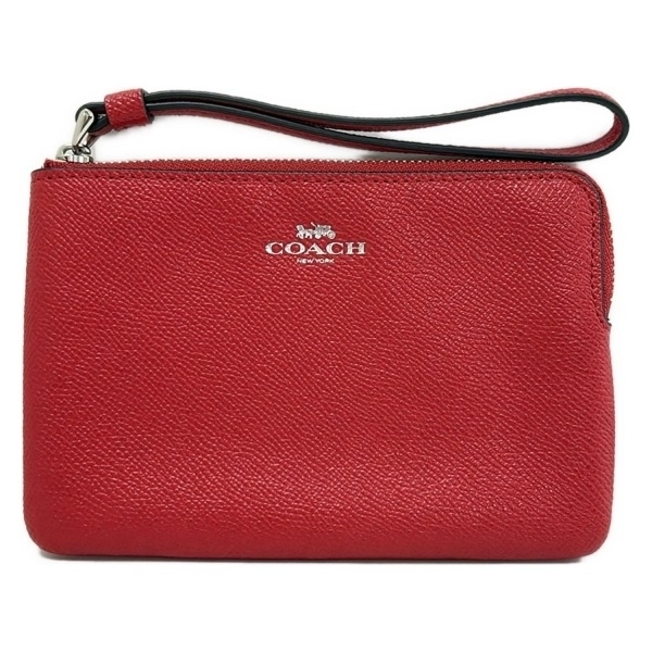 コーチ COACH リストレット F58032 - レザー レッド 美品 ポーチ拍卖