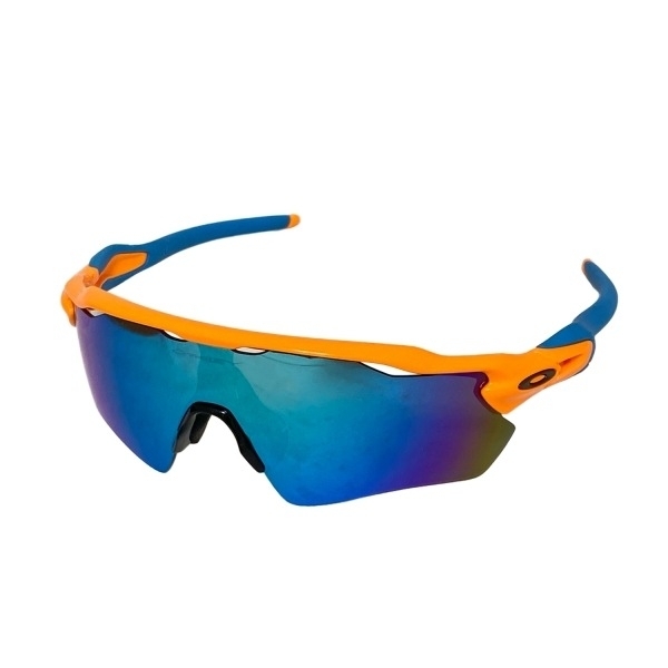 オークリー OAKLEY RADAR EV ネイビー×オレンジ×ライトブルー ミラーレンズ サングラス拍卖