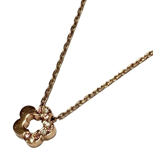 マリークワント MARY QUANT ネックレス - ピンクゴールド×ライトピンク ラインストーン アクセサリー(首)拍卖