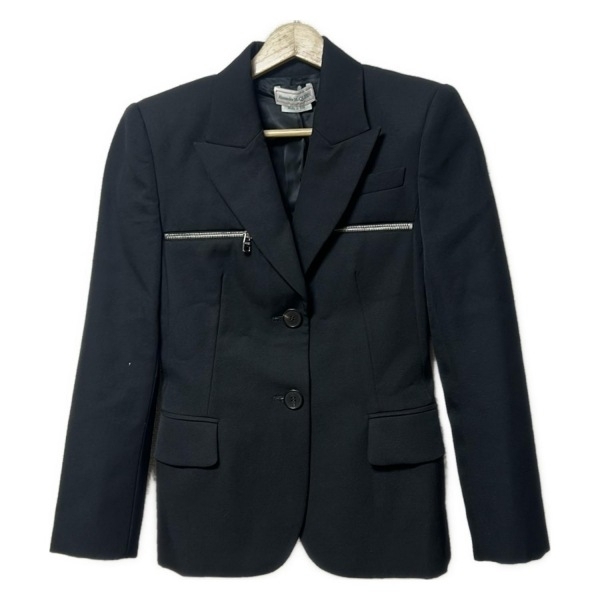 アレキサンダーマックイーン ALEXANDER McQUEEN サイズ38 L - 黒 レディース 長袖/2023年/ジッパー/秋/冬 ジャケット拍卖