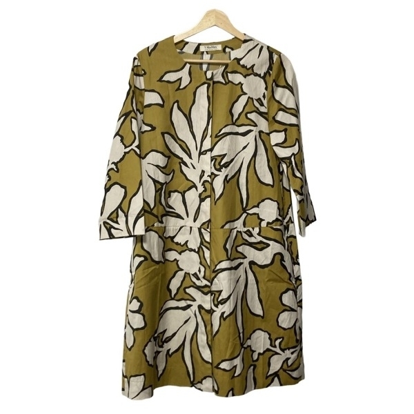 マックスマーラ S Max Mara サイズ42 M - ライトブラウン×アイボリー×黒 レディース 長袖/ひざ丈/シャツワンピ 美品 ワンピース拍卖