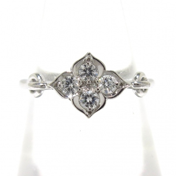 カルティエ Cartier リング 46 ヒンドゥ K18WG×ダイヤモンド 4Pダイヤ アクセサリー(指)拍卖