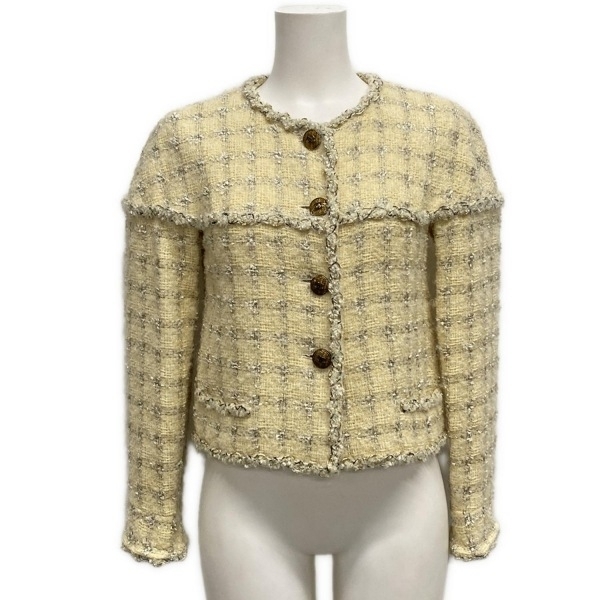 シャネル CHANEL サイズ36 S P41853 - ウール アイボリー×黒×白 レディース 美品 ジャケット拍卖