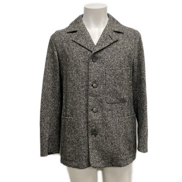 オルビウム ORBIUM サイズ46 XL ウール グレー メンズ 美品 ジャケット拍卖