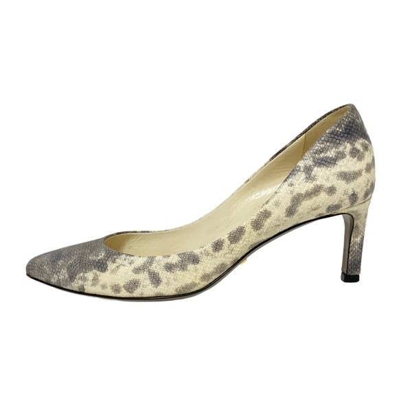 グッチ GUCCI パンプス 36 - レザー アイボリー×ダークグレー レディース 靴拍卖