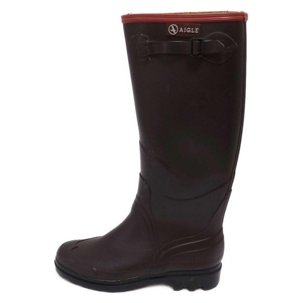 エーグル AIGLE レインブーツ 40 - ダークブラウン レディース インソール取外し可 靴拍卖