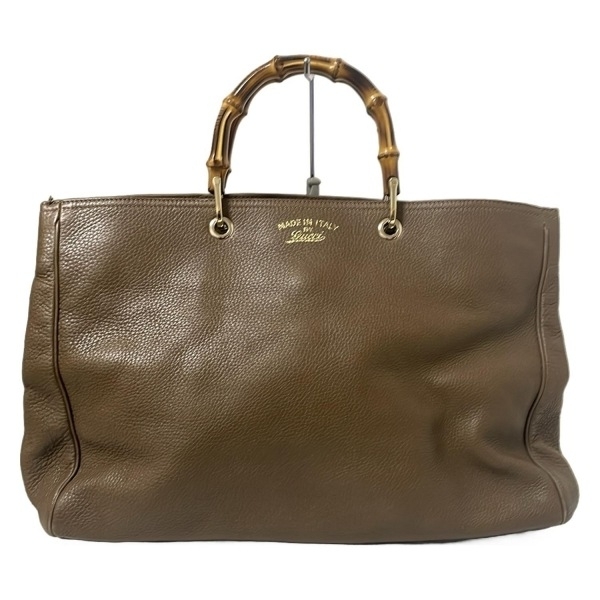 グッチ GUCCI トートバッグ 323658 バンブーショッパー レザー ダークブラウン バッグ拍卖