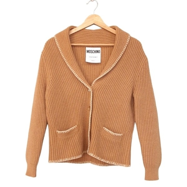 モスキーノ MOSCHINO ブルゾン サイズI 42 - ライトブラウン×アイボリー レディース 長袖/COUTURE!/秋/冬 美品 ジャケット拍卖