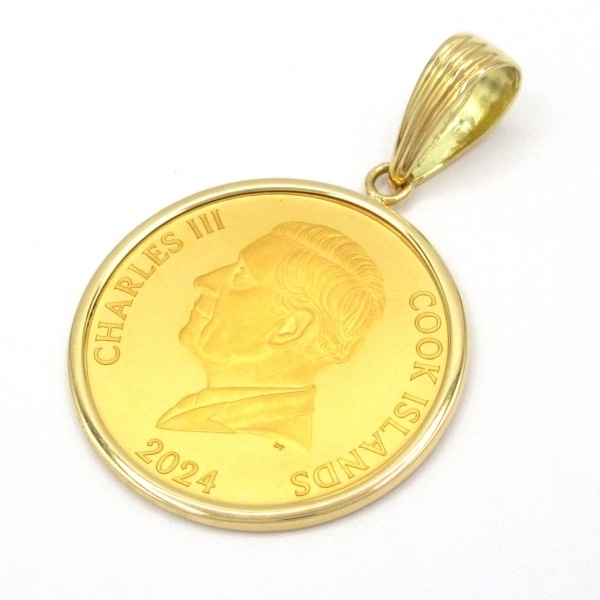 ノーブランド Unbranded ペンダントトップ K24YG×K18YG 総重量:3.7g 美品 アクセサリー(他)拍卖