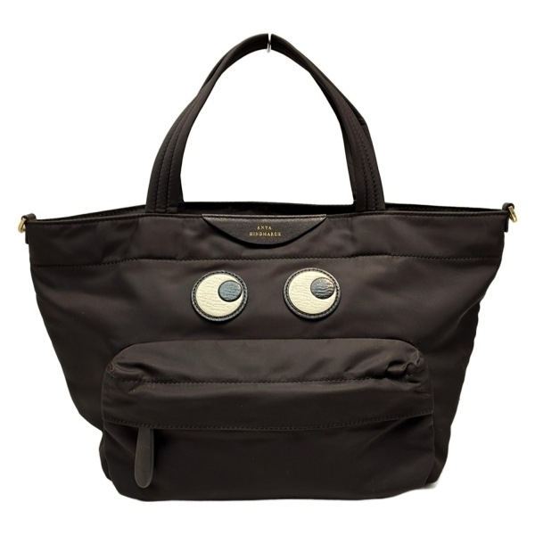 アニヤハインドマーチ Anya Hindmarch ハンドバッグ アイズ レザー ダークブラウン バッグ拍卖