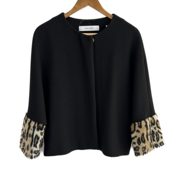 イブルース iBlues サイズI40 M - 黒×ベージュ×ブラウン レディース 長袖/豹柄/冬 美品 コート拍卖