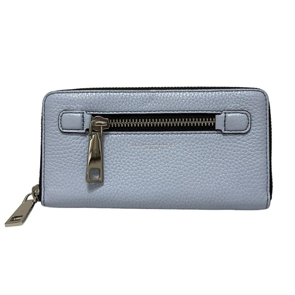マークジェイコブス MARC JACOBS 長財布 M0008449 ゴッサム スタンダードコンチネンタルウォレット レザー ライトブルー 美品 財布拍卖