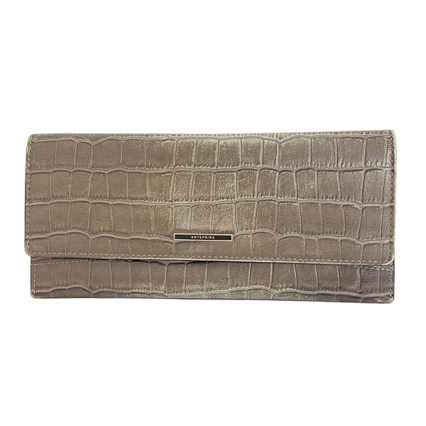 アンテプリマ ANTEPRIMA 長財布 - レザー グレーベージュ 型押し加工 財布拍卖
