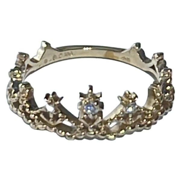 ノジェス NOJESS リング 4 号 K10×ダイヤモンド 0.02ct 美品 アクセサリー(指)拍卖